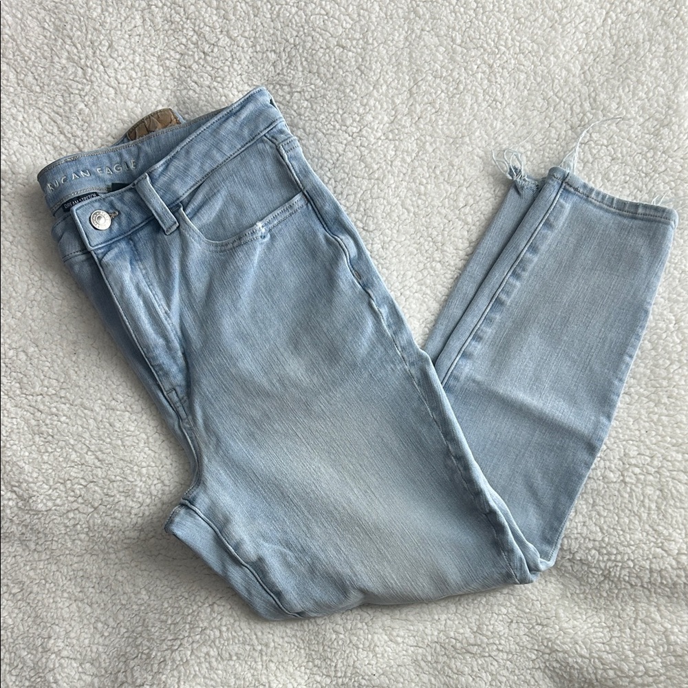 American Eagle Outfitters Light Blue super high rise Jeggings dream stretch 10XS